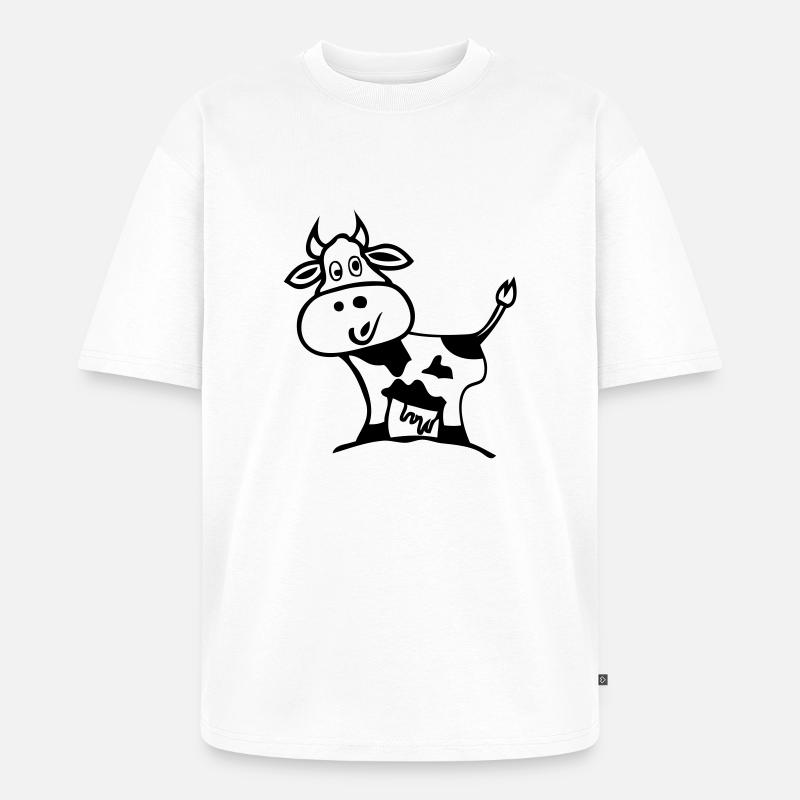 vachement normande1 - T-shirt Premium bio oversize Unisexe - blanc