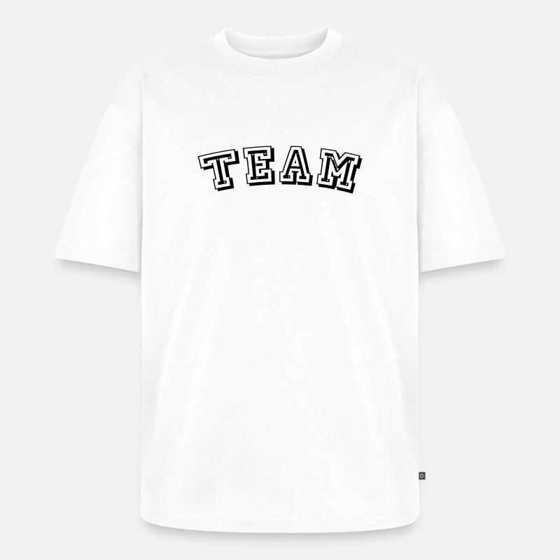TEAM Design - Unisex Premium Oversized Bio T-Shirt - Weiß
