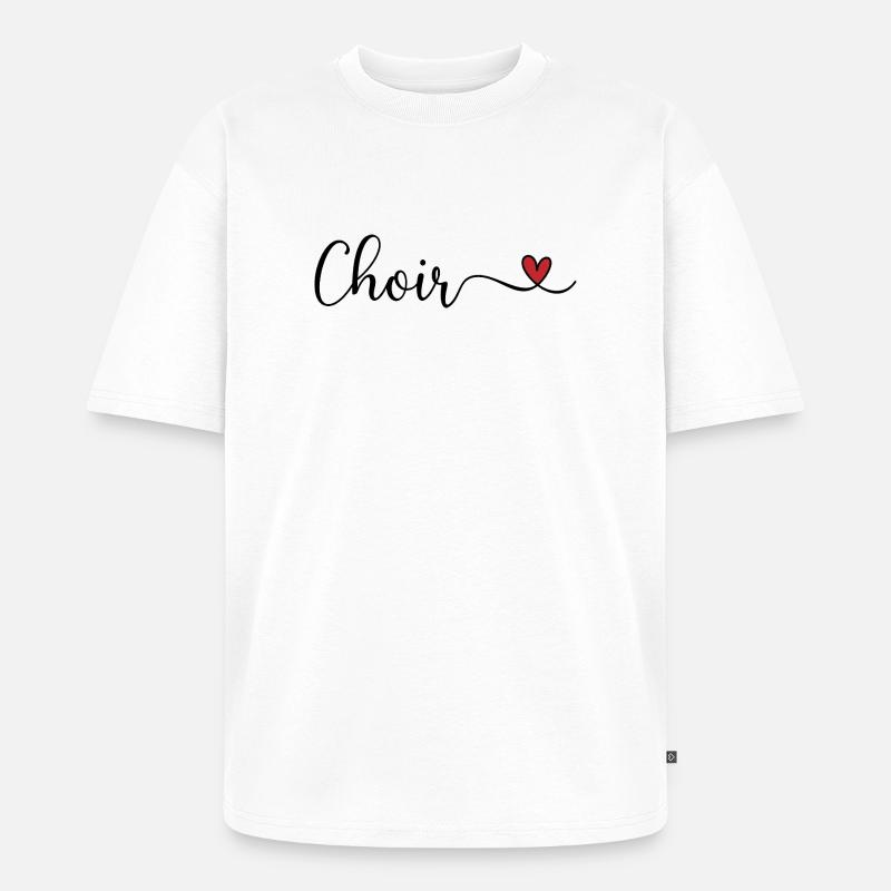 Chorale - T-shirt Premium bio oversize Unisexe - blanc