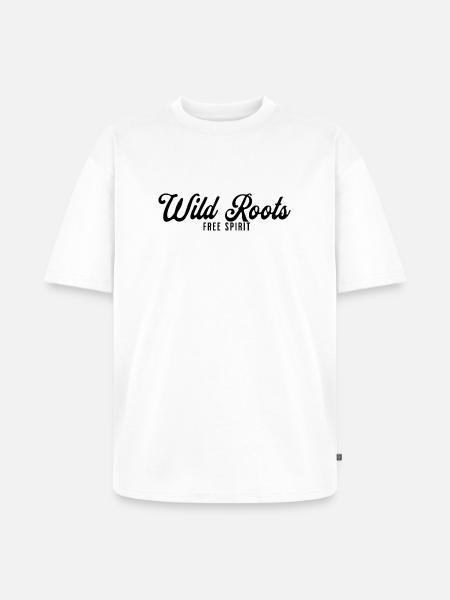 Wild Roots Free Spirit - Unisex Premium Oversized Bio T-Shirt - Weiß