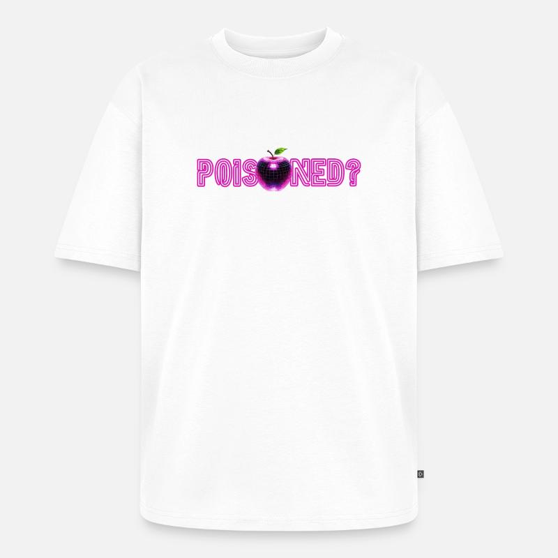 Neon-Apple mit Glitzer-Effekt  - Unisex Premium Oversized Bio T-Shirt - Weiß