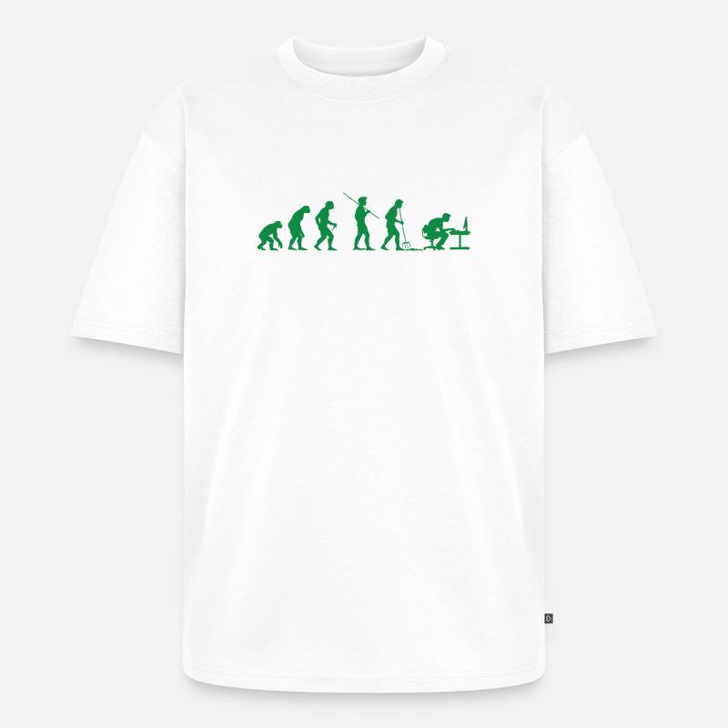 Programmeur Évolution Informaticien Développeur - T-shirt Premium bio oversize Unisexe - blanc