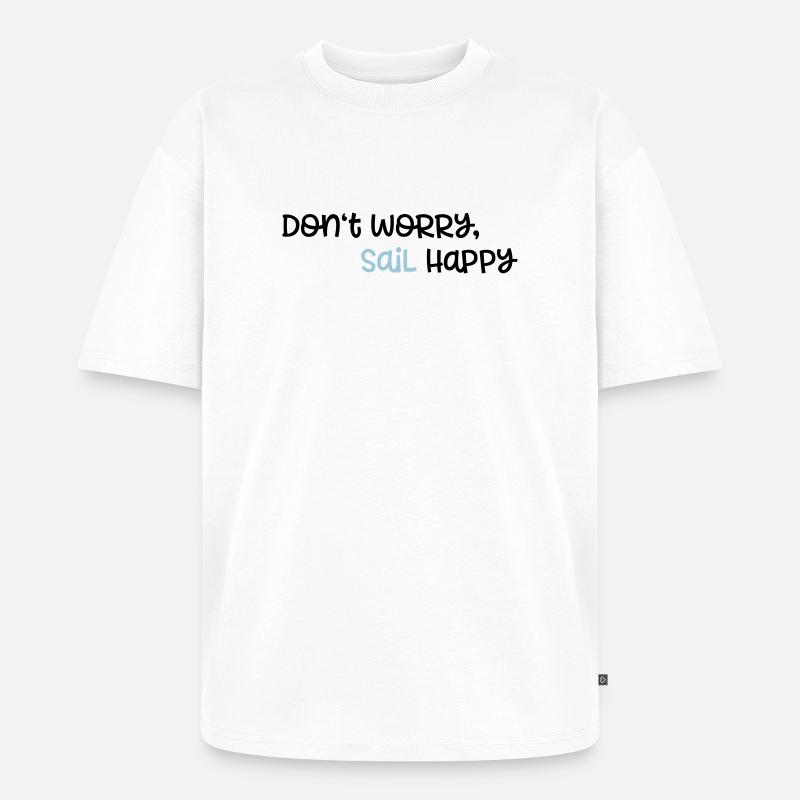 segeln - Unisex Premium Oversized Bio T-Shirt - Weiß