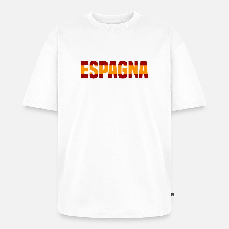 Espagna Contrasté - T-shirt Premium bio oversize Unisexe - blanc