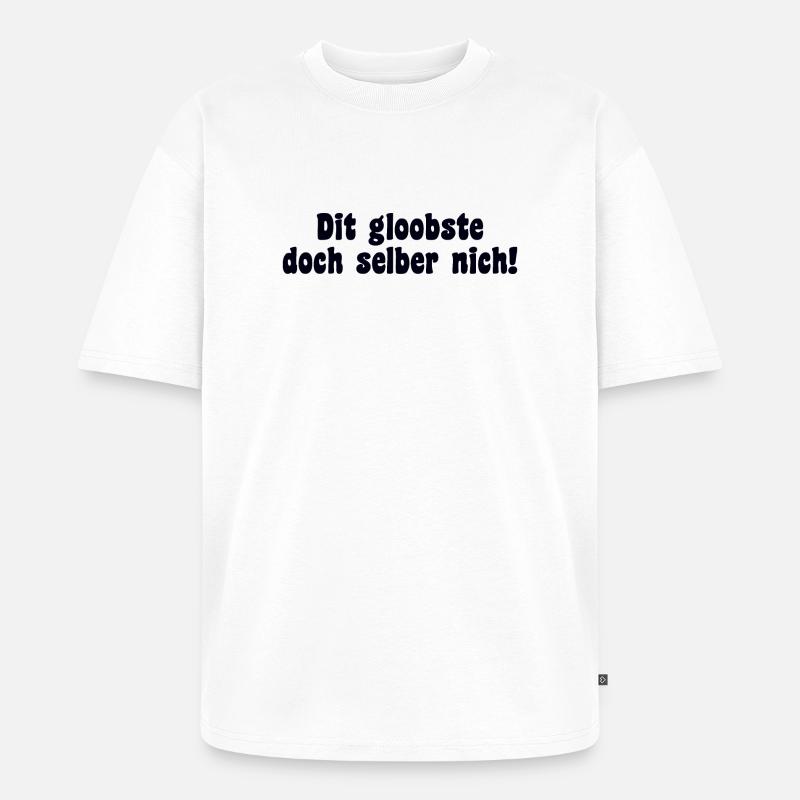 Berlin Spruch Dialekt Retro - Unisex Premium Oversized Bio T-Shirt - Weiß