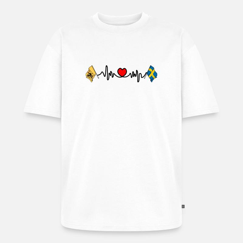 Södermanland & Schweden - Unisex Premium Oversized Bio T-Shirt - Weiß