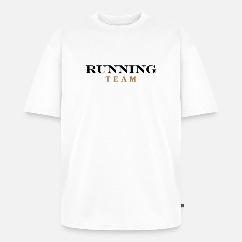Équipe de course - T-shirt Premium bio oversize Unisexe - blanc