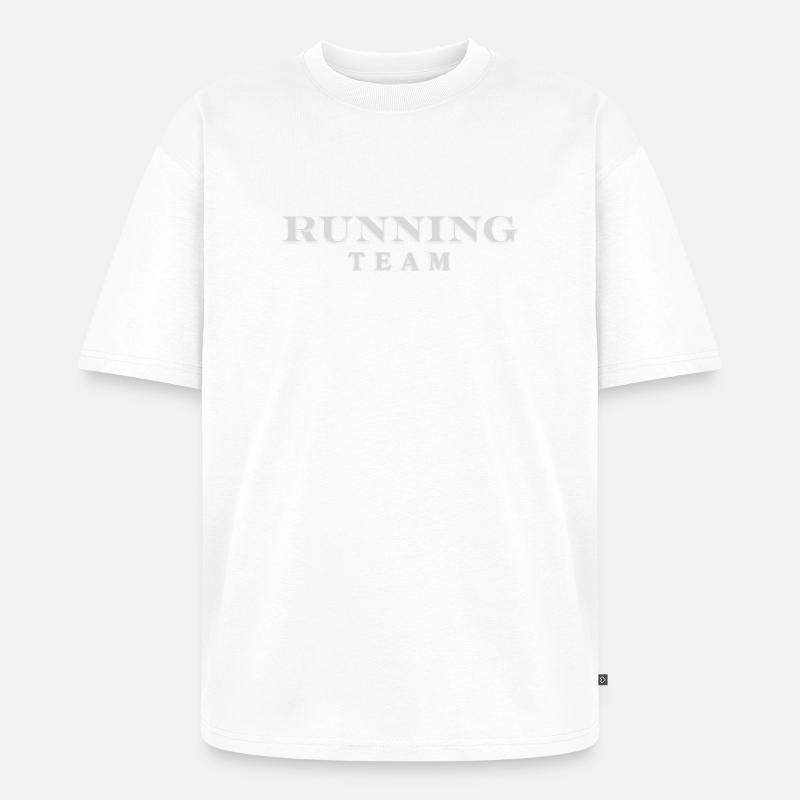 Équipe de course - T-shirt Premium bio oversize Unisexe - blanc