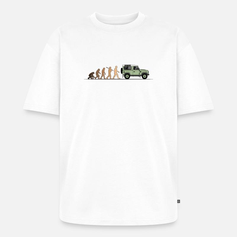 Defender Evolution 90 Couleur - T-shirt Premium bio oversize Unisexe - blanc
