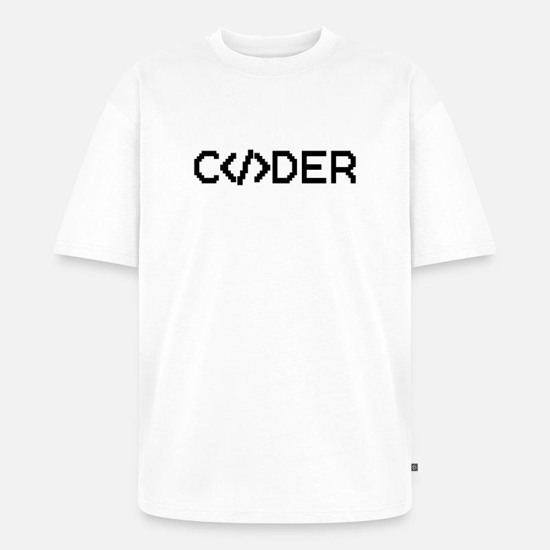Coder - Unisex Premium Oversized Organic T-Shirt - white