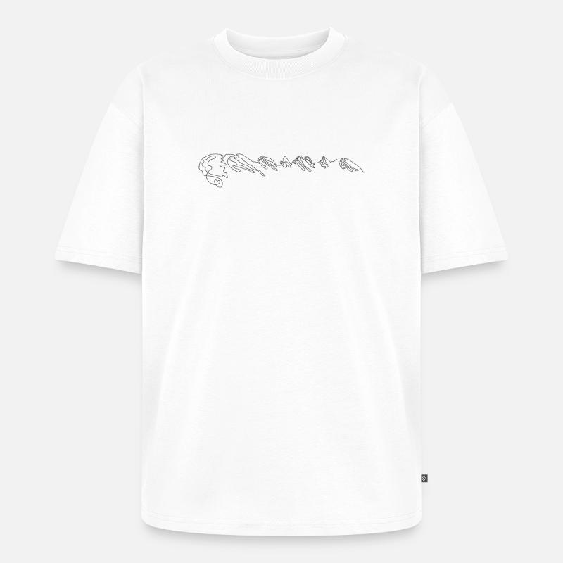 v75504-churfirsten3d-gross - Unisex Premium Oversized Bio T-Shirt - Weiß