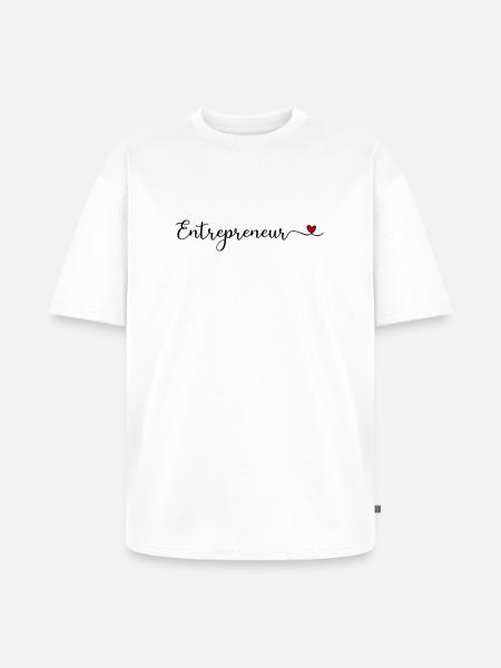 entrepreneur - T-shirt Premium bio oversize Unisexe - blanc