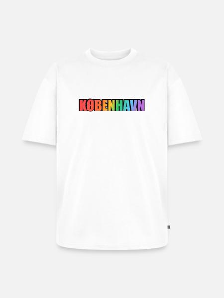 Kbenhavn LGBT Rainbow Copenhagen - Unisex Premium Oversized Organic T-Shirt - white