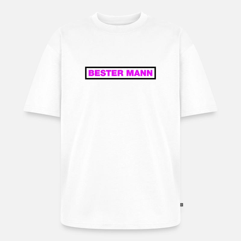 Bester Mann - Unisex Premium Oversized Bio T-Shirt - Weiß