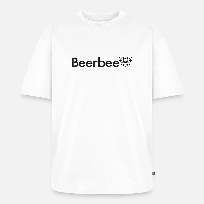 Beerbee Bierbiene Malle Spruch TShirt - Unisex Premium Oversized Bio T-Shirt - Weiß