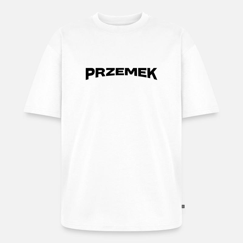 Przemek Name Geschenk - Unisex Premium Oversized Bio T-Shirt - Weiß