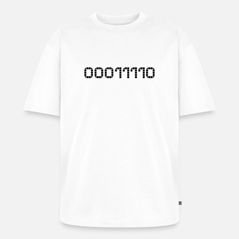Binary notation - 30 - Unisex Premium Oversized Organic T-Shirt - white