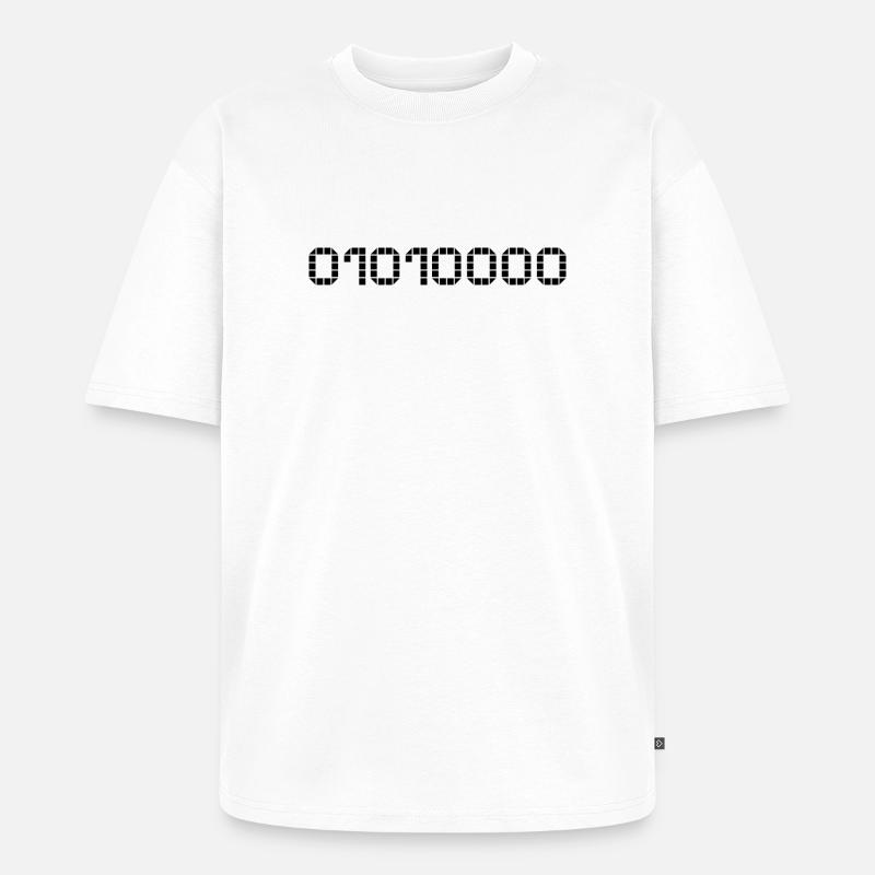 Binary notation - 80 - Unisex Premium Oversized Organic T-Shirt - white
