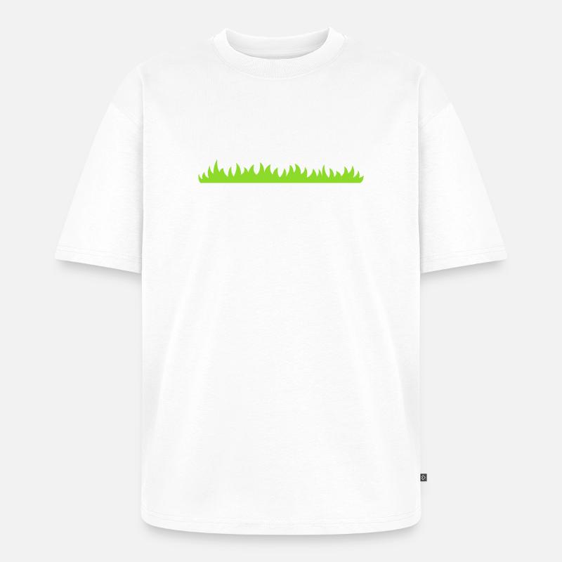 Gras oder Rasen - Unisex Premium Oversized Bio T-Shirt - Weiß