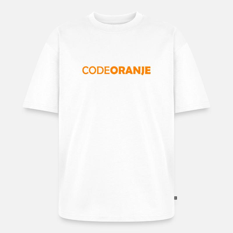 Code Oranje - Nederland - Netherlands Niederlande - Unisex Premium Oversized Bio T-Shirt - Weiß