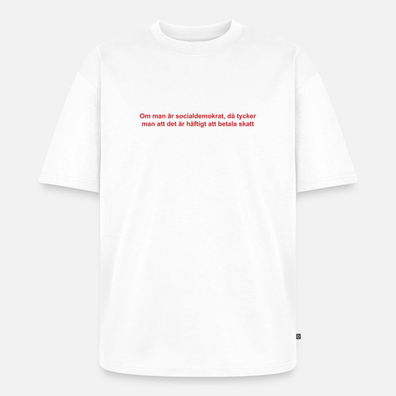 Conception de textes satiriques analytiques - T-shirt Premium bio oversize Unisexe - blanc