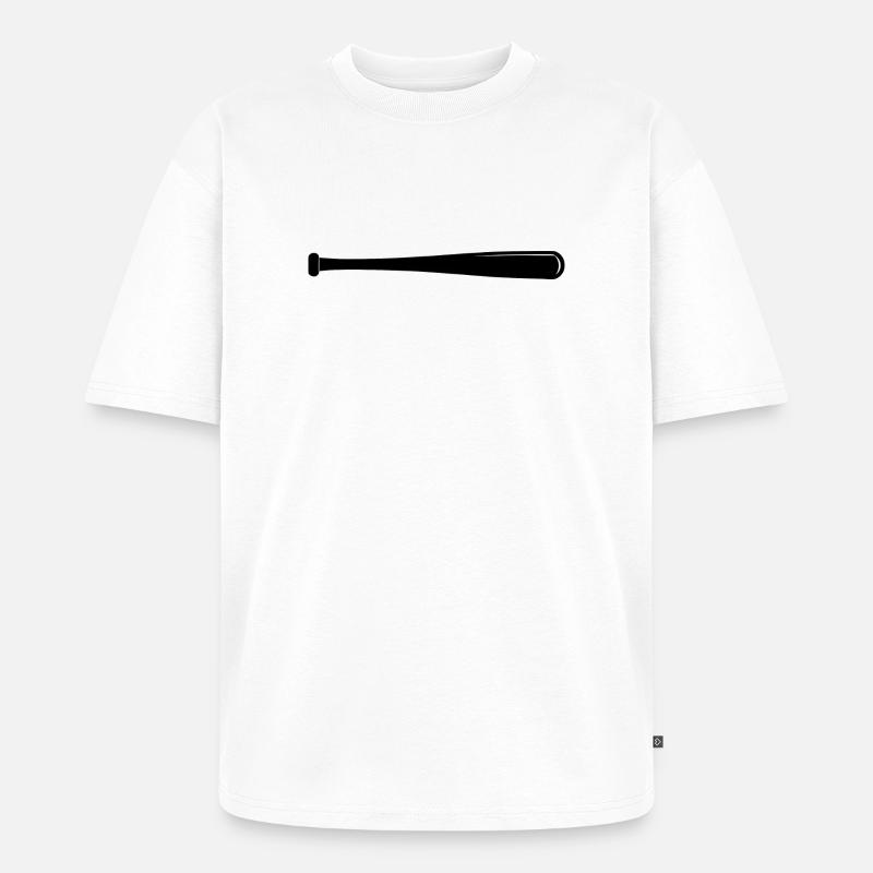 Batte de baseball - T-shirt Premium bio oversize Unisexe - blanc