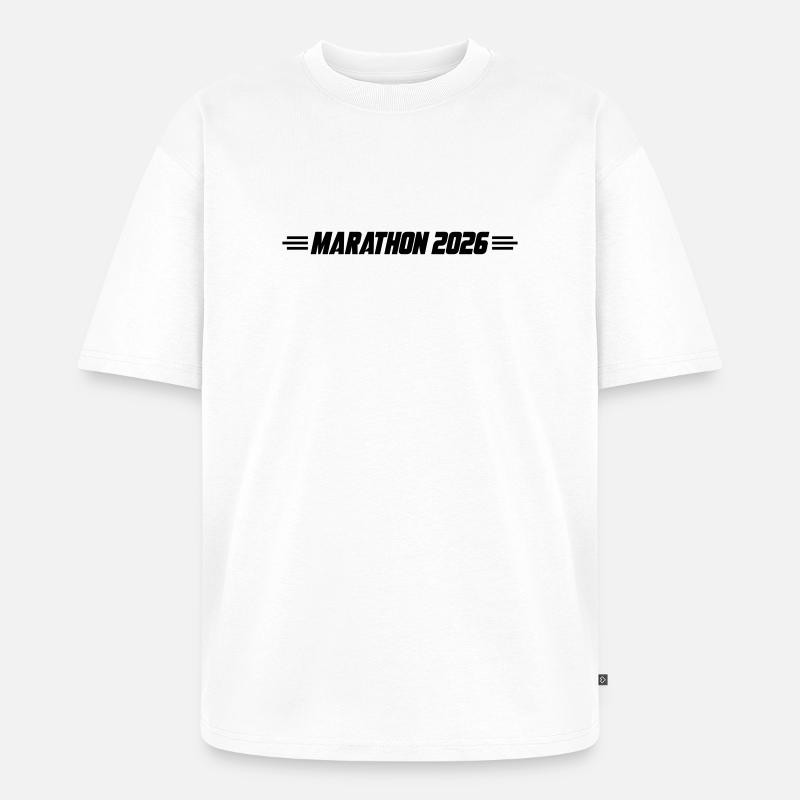Marathon 2026 - Unisex Premium Oversized Bio T-Shirt - Weiß