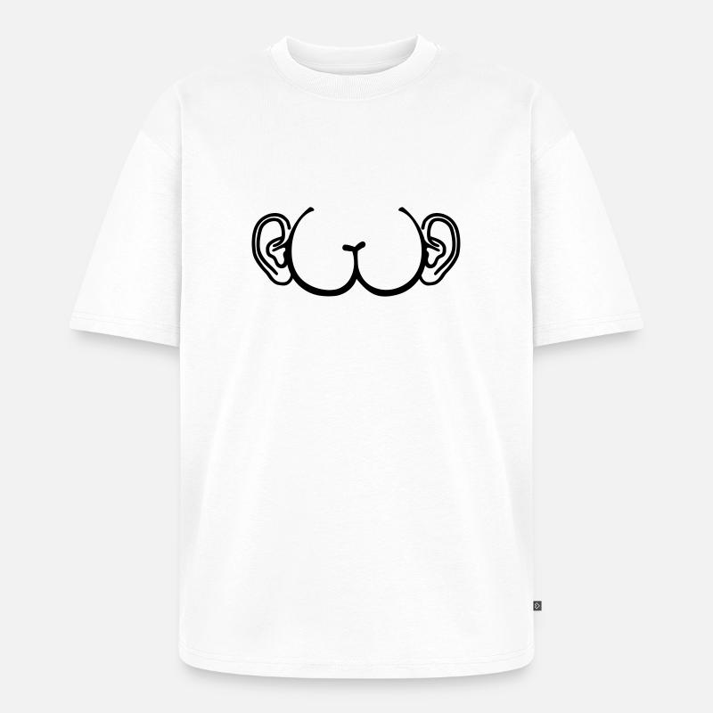 Cul - T-shirt Premium bio oversize Unisexe - blanc