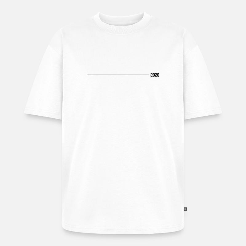 2026 Strich - Unisex Premium Oversized Bio T-Shirt - Weiß
