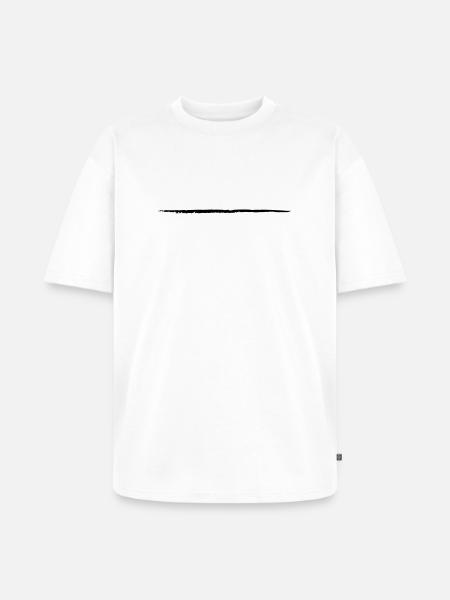 Brush Stroke Underline Pinselstrich Grunge Art - Unisex Premium Oversized Organic T-Shirt - white
