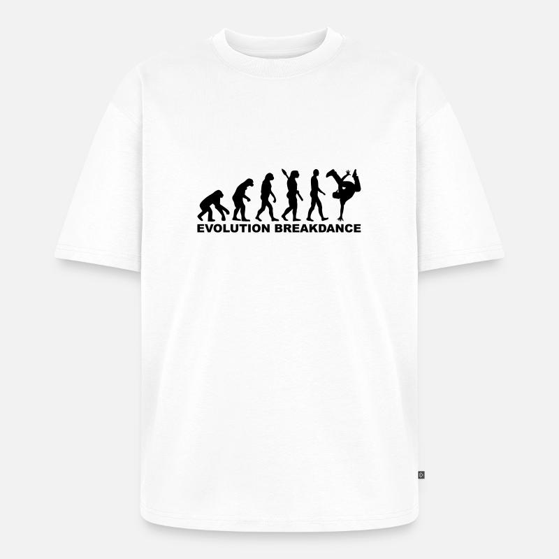 Evolution Breakdance - Unisex Premium Oversized Organic T-Shirt - white