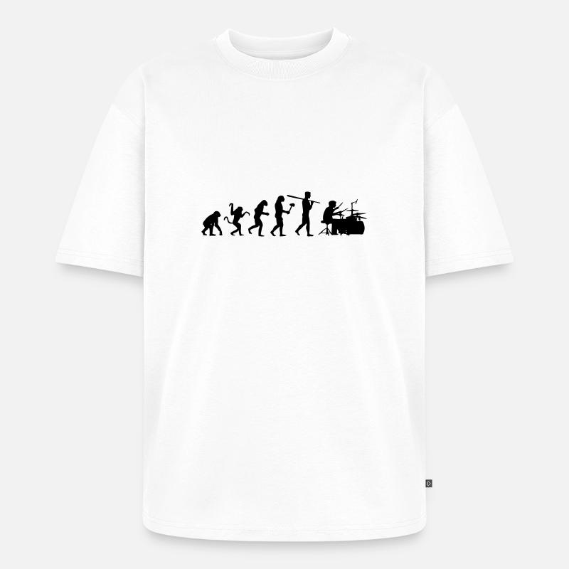 MUSIK EVOLUTION! - Unisex Premium Oversized Bio T-Shirt - Weiß