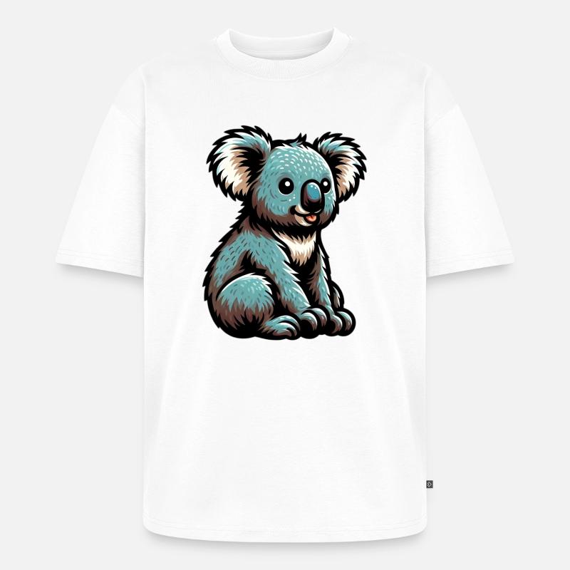 Koala - Unisex Premium Oversized Bio T-Shirt - Weiß