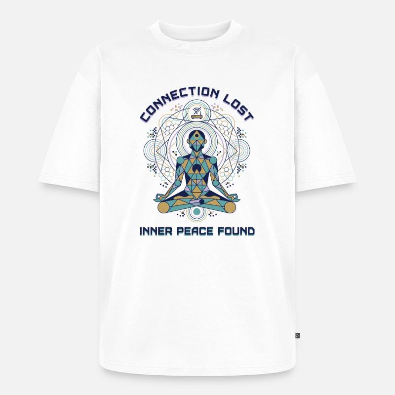 Connection Lost - Inner Peace Found - Unisex Premium Oversized Bio T-Shirt - Weiß