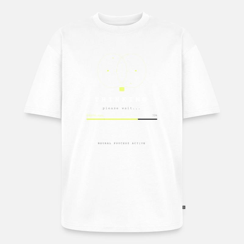 BRAIN.EXE IS LOADING - Unisex Premium Oversized Organic T-Shirt - white