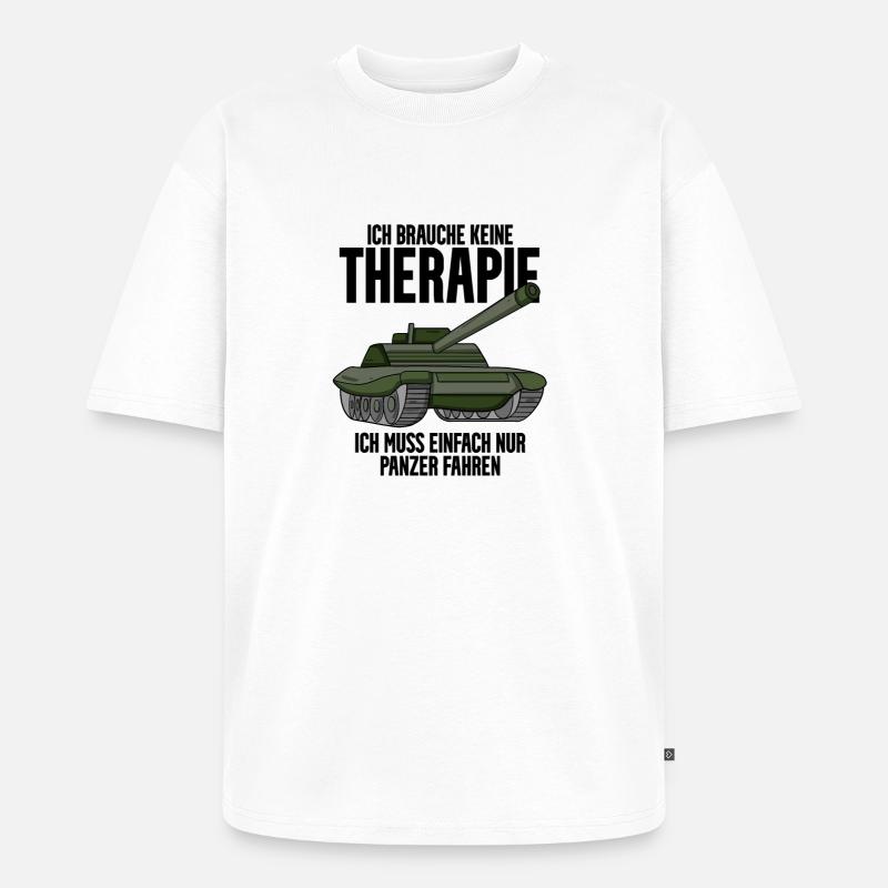Panzer Militär Geschenk - Unisex Premium Oversized Bio T-Shirt - Weiß