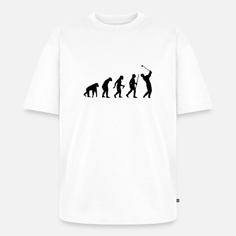 GOLF EVOLUTION - Unisex Premium Oversized Organic T-Shirt - white