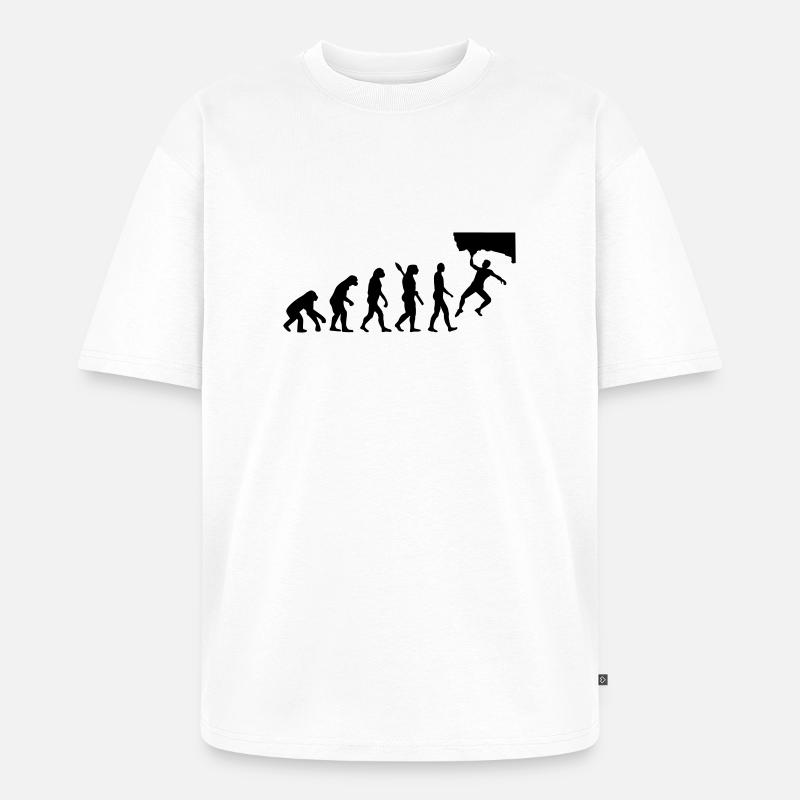 Evolution Bouldering - Unisex Premium Oversized Organic T-Shirt - white