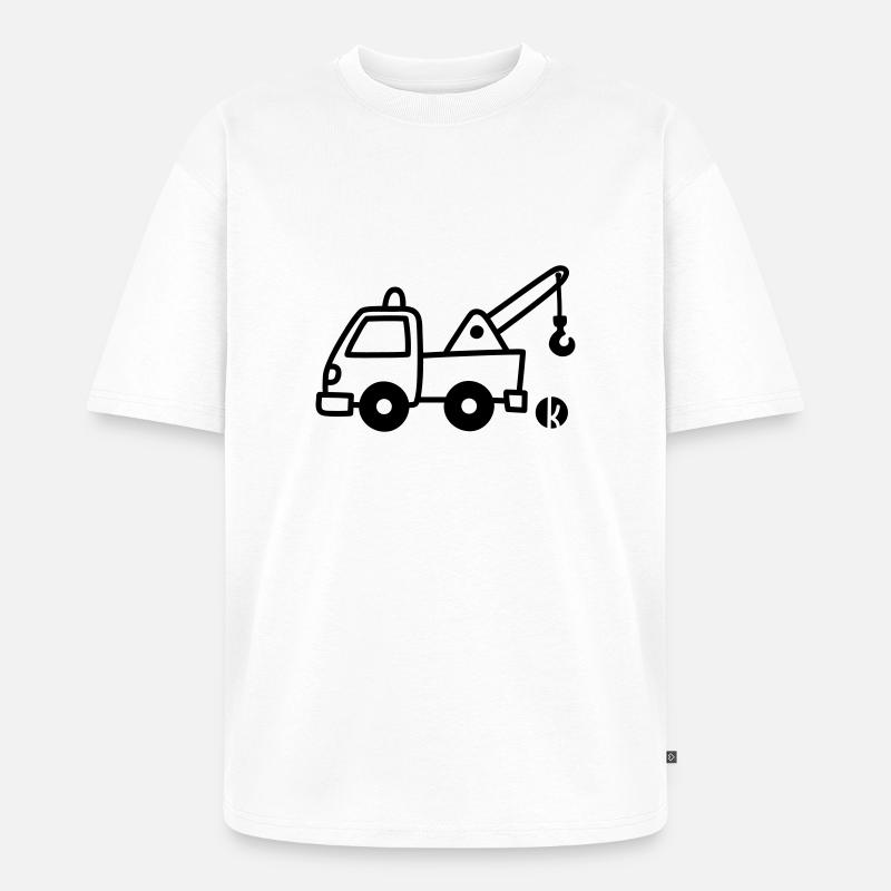 Abschlepper - Unisex Premium Oversized Bio T-Shirt - Weiß
