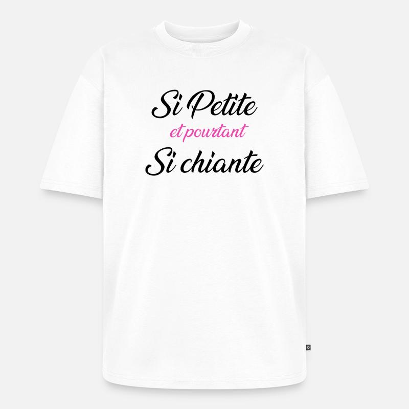 so klein und doch so langweilig - Unisex Premium Oversized Bio T-Shirt - Weiß