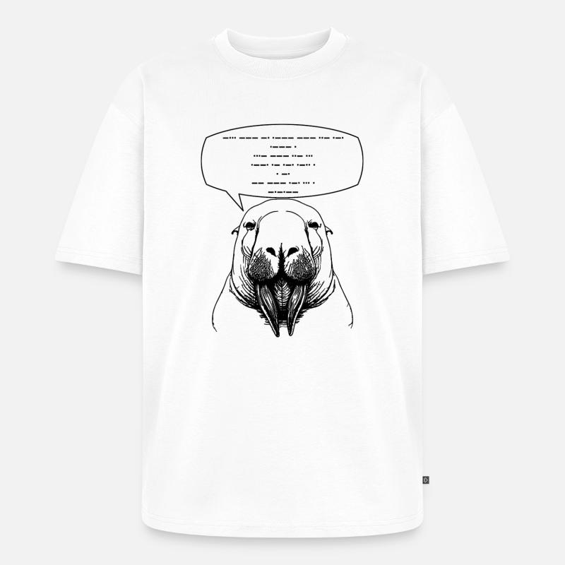 Sprichst du Morsecode? - Unisex Premium Oversized Bio T-Shirt - Weiß