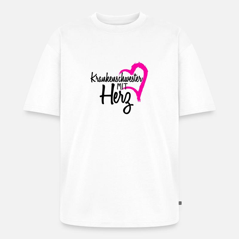 Krankenschwester Geschenk - Unisex Premium Oversized Bio T-Shirt - Weiß