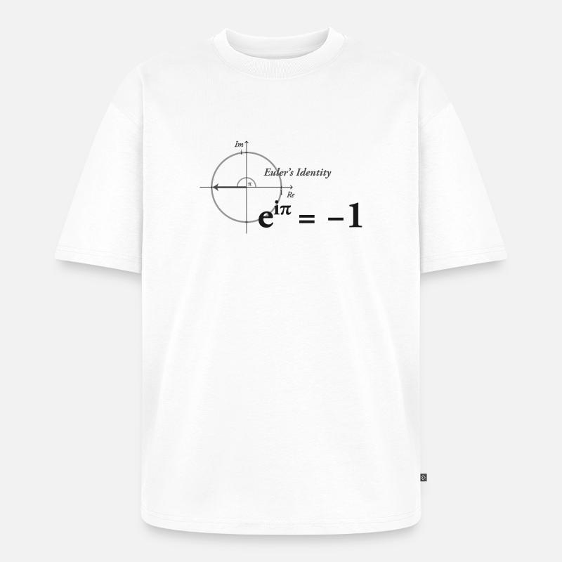 Euler Formel Mathe dark - Unisex Premium Oversized Bio T-Shirt - Weiß