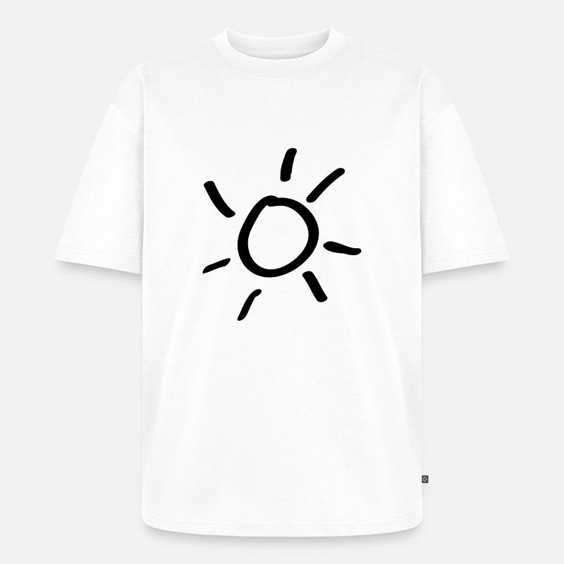 sonne - Unisex Premium Oversized Bio T-Shirt - Weiß