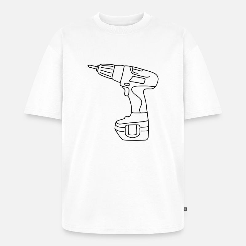 Cordless Screwdriver - Unisex Premium Oversized Organic T-Shirt - white