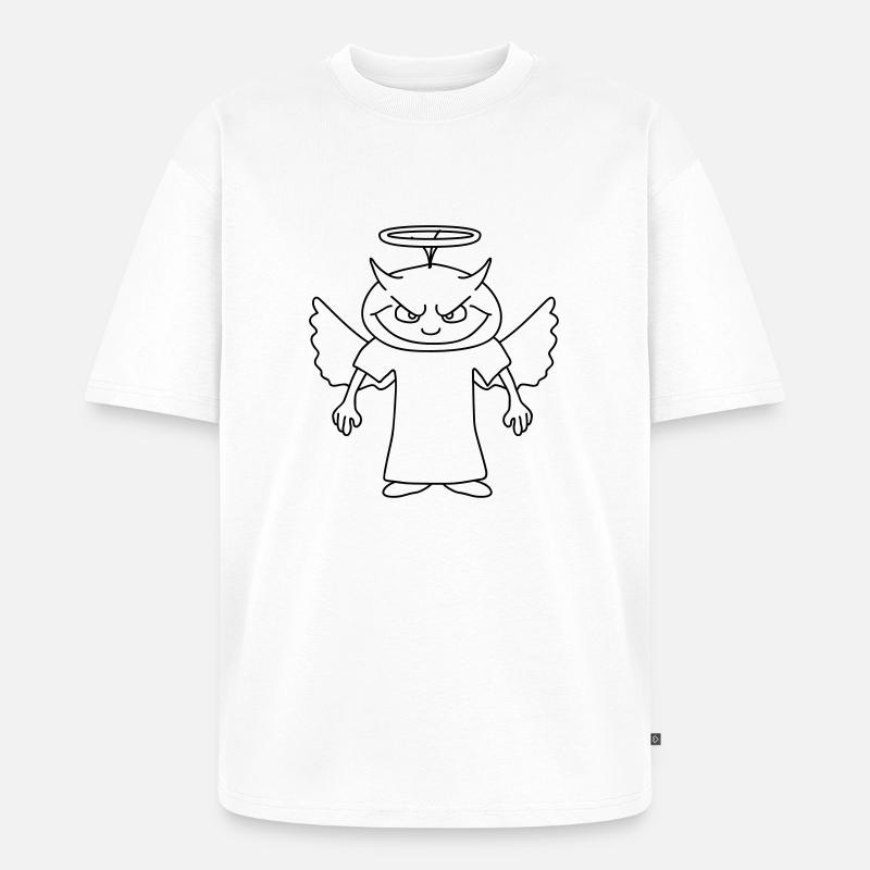Devil - Unisex Premium Oversized Bio T-Shirt - Weiß