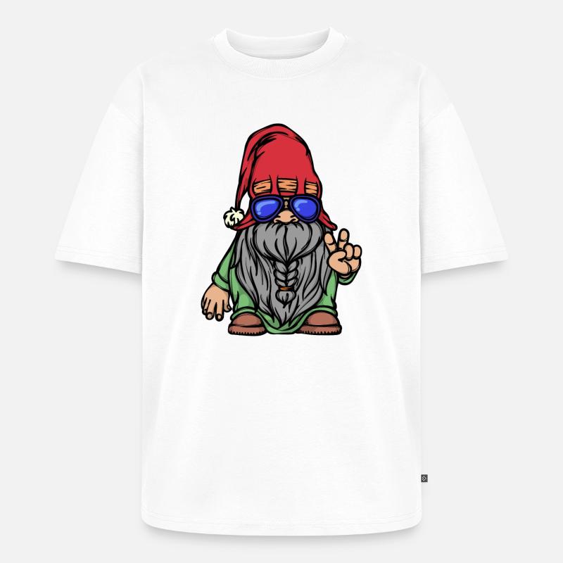 Bart Vollbart Gesichtsbehaarung Bartfrisur - Unisex Premium Oversized Bio T-Shirt - Weiß
