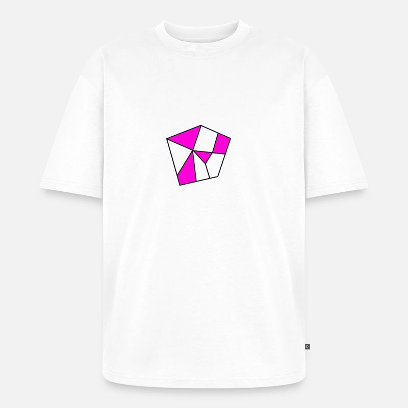 Cooles Fünfeck. Geschenck Idee - Unisex Premium Oversized Bio T-Shirt - Weiß