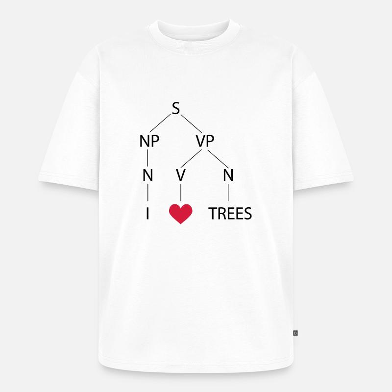 Syntaxbaum - Unisex Premium Oversized Bio T-Shirt - Weiß