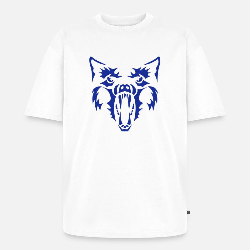 Wolf Werwolf Werwolf 3 - Unisex Premium Oversized Bio T-Shirt - Weiß
